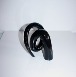 Contorted glossy black