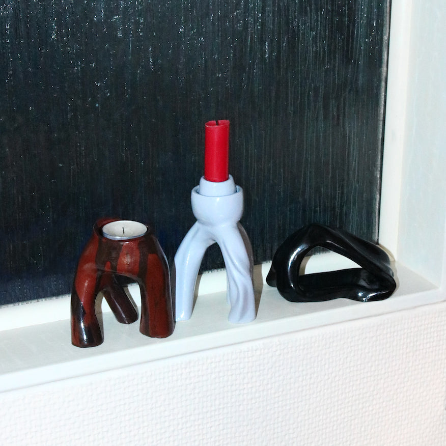 Candle holder Maroon