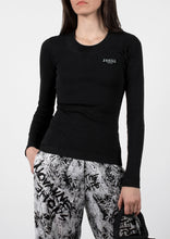 Load image into Gallery viewer, LS Rib Tee Black